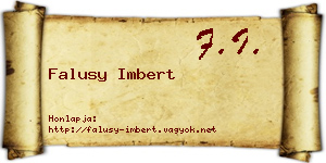 Falusy Imbert névjegykártya